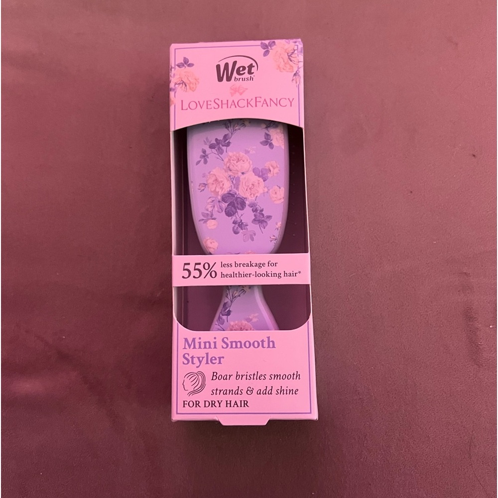 NWT LOVESHACKFANCY X WET BRUSH COLLAB MINI SHINE BRUSH 🎀🩵